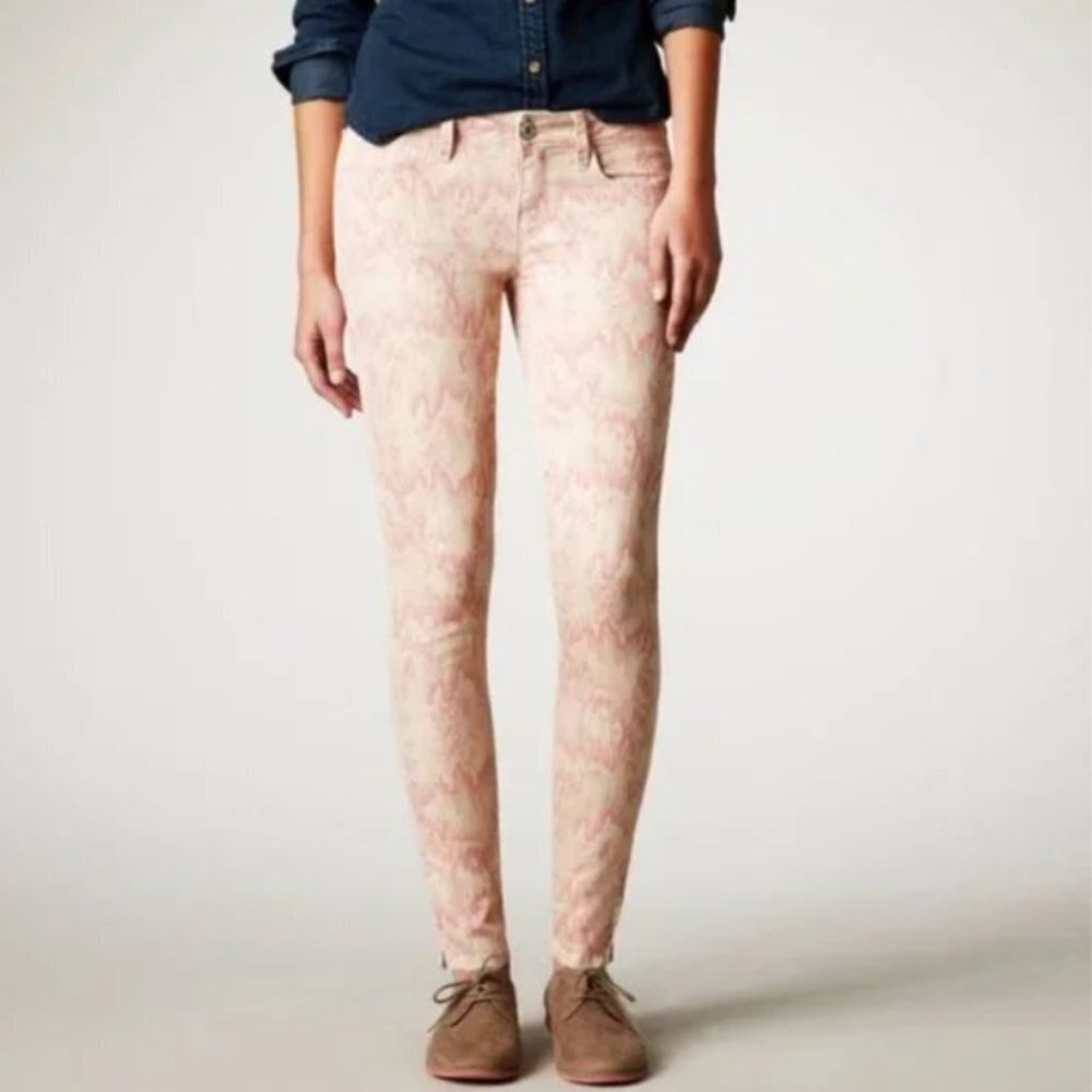 American Eagle Jeggings Pink Cream Pattern Size 00